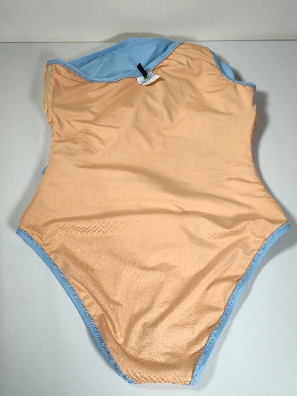 J. Crew Bow one-shoulder one-piece swimsuit light blue mist 12 - Picture 9 of 15